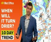 This is the Met Office UK Weather forecast for the next 10 days, dated 13/03/2024.&#60;br/&#62;&#60;br/&#62;There has bee a lot of rain recently and there is more to come as we go into the weekend and the start of next week. Thereafter, and whilst confidence isn’t high, there are some indicators the weather could turn alittle drier but also colder for a time.&#60;br/&#62;&#60;br/&#62;Bringing you this 10 day trend is Met Office meteorologist Alex Burkill.&#60;br/&#62;