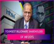The youngest billionaire shareholder of Infosys is Narayana Murthy’s four-month-old grandson. Infosys founder N R Narayana Murthy has gifted 15 lakh shares to grandson Ekagrah Rohan Murty. The shares are valued at Rs 240 crore, as per a regulatory filing. Murthy has gifted 0.04 per cent of his equity holding, to Rohan Narayana Murty’s son Master Ekagrah Rohan Murty - making him the youngest billionaire shareholder of Infosys. Ekagrah is the third grandchild of Narayana Murthy. Narayana Murthy’s first two grandchildren are daughters of Akshata Murty and UK Prime Minister Rishi Sunak.&#60;br/&#62;