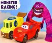 The Funlings have organized 4 toy car racing challenges on the theme of Monster Racing. Each challenge has a fun monster in it. Lightning McQueen is one of the racers along with many other cars and Funlings cars.&#60;br/&#62;SUBSCRIBE TO US ON DAILYMOTION FOR REGULAR NEW TOY STORIES&#60;br/&#62;&#60;br/&#62;* CHECK OUT NEW FUNLINGS WEBSITE&#60;br/&#62;&#62; The Funlings Website&#60;br/&#62;https://www.funlings.co.uk/&#60;br/&#62;&#60;br/&#62;&#62; Toys:&#60;br/&#62;https://funlingsstore.etsy.com&#60;br/&#62;&#60;br/&#62;* OTHER PLACES TO FIND US&#60;br/&#62;&#62; YouTube:&#60;br/&#62;https://www.youtube.com/c/Toytrains4uCoUk&#60;br/&#62;&#60;br/&#62;&#60;br/&#62;&#62; Facebook:&#60;br/&#62;https://www.facebook.com/ToyTrains4u/&#60;br/&#62;&#60;br/&#62;&#60;br/&#62;&#62; Twitter:&#60;br/&#62;https://twitter.com/toytrains4u&#60;br/&#62;