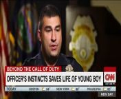 CNN&#39;s Stephanie Elam reports on a Kansas police officer who dived into a pond to save a 4-year-old autistic boy from drowning.