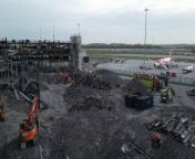 It&#39;s been six months since a fire ripped through one of Luton airport&#39;s main car parks at the terminal. New drone footage from the airport shows how much progress has been made to demolish the burnt structure