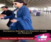 Sanjana Sanghi in Denim Look at Airport