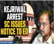 The Supreme Court issued a notice to the Enforcement Directorate following Arvind Kejriwal&#39;s plea challenging his arrest in a money laundering case related to the Delhi excise policy. Kejriwal&#39;s concerns about the timing of his arrest before the Lok Sabha polls were raised, as the case continues to unfold. &#60;br/&#62; &#60;br/&#62;#arvindkejriwalarrest #arvindkejriwalarreststory #arvindkejriwalarrestdhruvrathee #arvindkejriwalarrestinmalayalamnews #Politics #AAP #Supremecourt #Politics #Oneindia #Oneindianews &#60;br/&#62;~HT.99~PR.152~ED.102~