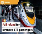 The refunds are available to passengers who opted not to continue their journeys.&#60;br/&#62;&#60;br/&#62;Read More: &#60;br/&#62;https://www.freemalaysiatoday.com/category/nation/2024/04/11/ktmb-offers-full-refunds-after-ets-passengers-left-stranded-for-hours/&#60;br/&#62;&#60;br/&#62;Laporan Lanjut: &#60;br/&#62;https://www.freemalaysiatoday.com/category/bahasa/tempatan/2024/04/11/ets-terkandas-ktmb-tawar-pemulangan-tambang-penuh/&#60;br/&#62;&#60;br/&#62;Free Malaysia Today is an independent, bi-lingual news portal with a focus on Malaysian current affairs.&#60;br/&#62;&#60;br/&#62;Subscribe to our channel - http://bit.ly/2Qo08ry&#60;br/&#62;------------------------------------------------------------------------------------------------------------------------------------------------------&#60;br/&#62;Check us out at https://www.freemalaysiatoday.com&#60;br/&#62;Follow FMT on Facebook: https://bit.ly/49JJoo5&#60;br/&#62;Follow FMT on Dailymotion: https://bit.ly/2WGITHM&#60;br/&#62;Follow FMT on X: https://bit.ly/48zARSW &#60;br/&#62;Follow FMT on Instagram: https://bit.ly/48Cq76h&#60;br/&#62;Follow FMT on TikTok : https://bit.ly/3uKuQFp&#60;br/&#62;Follow FMT Berita on TikTok: https://bit.ly/48vpnQG &#60;br/&#62;Follow FMT Telegram - https://bit.ly/42VyzMX&#60;br/&#62;Follow FMT LinkedIn - https://bit.ly/42YytEb&#60;br/&#62;Follow FMT Lifestyle on Instagram: https://bit.ly/42WrsUj&#60;br/&#62;Follow FMT on WhatsApp: https://bit.ly/49GMbxW &#60;br/&#62;------------------------------------------------------------------------------------------------------------------------------------------------------&#60;br/&#62;Download FMT News App:&#60;br/&#62;Google Play – http://bit.ly/2YSuV46&#60;br/&#62;App Store – https://apple.co/2HNH7gZ&#60;br/&#62;Huawei AppGallery - https://bit.ly/2D2OpNP&#60;br/&#62;&#60;br/&#62;#FMTNews #KTMB #ETS #Stranded #Refund