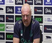 Dyche on Everton points deduction and Chelsea trip&#60;br/&#62;&#60;br/&#62;Goodison Park, Liverpool, UK