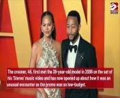 Revealing how their initial encounter came when he was shooting a low-budget music video shoot, John Legend has admitted he was ironing his clothes half-naked when he met his future wife Chrissy Teigen.