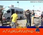 At least two terrorists were killed and three others injured on Friday morning in an attack on a convoy of foreign nationals in Pakistan&#39;s southern port city of Karachi, police told Xinhua.&#60;br/&#62;&#60;br/&#62;Senior Superintendent of Police in Karachi&#39;s Malir district Tariq Mastoi said that two terrorists attacked a convoy carrying five Japanese in the Mansehra Colony area in the Landhi Town region of Karachi but retaliatory firing from security guards foiled the attempt.&#60;br/&#62;&#60;br/&#62;According to the police, a terrorist took out a gun to attack the front vehicle but the police security guards in the following vehicle killed him in retaliatory firing.&#60;br/&#62;&#60;br/&#62;Following the firing, one of the terrorists exploded his explosives-laden jacket which damaged the foreigners&#39; vehicle and a motorcycle injuring three people, including two guards, said police.&#60;br/&#62;&#60;br/&#62;Police added that all five foreigners, including four in the front vehicle and one in the following police vehicle, remained safe in the attack.&#60;br/&#62;&#60;br/&#62;Police, security forces and rescue teams rushed to the site and shifted the foreigners to a safe place.&#60;br/&#62;&#60;br/&#62;The bomb disposal squad had reached the site and found weapons and hand grenades in the possession of the terrorists.&#60;br/&#62;&#60;br/&#62;The bomb disposal squad told local media that there was less damage at the site because the explosive-laden jacket of the suicide bomber could not be detonated fully.&#60;br/&#62;&#60;br/&#62;The official said three terrorists came to attack but one of them managed to run away after police firing, adding that a search had been initiated in the area to arrest him.