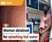 Penang police say the 39-year-old suspect was detained at 9.21pm in the apartment grounds.&#60;br/&#62;&#60;br/&#62;Read More: &#60;br/&#62;https://www.freemalaysiatoday.com/category/nation/2024/04/20/woman-detained-for-splashing-hot-water-on-down-syndrome-man-in-lift/&#60;br/&#62;&#60;br/&#62;Free Malaysia Today is an independent, bi-lingual news portal with a focus on Malaysian current affairs.&#60;br/&#62;&#60;br/&#62;Subscribe to our channel - http://bit.ly/2Qo08ry&#60;br/&#62;------------------------------------------------------------------------------------------------------------------------------------------------------&#60;br/&#62;Check us out at https://www.freemalaysiatoday.com&#60;br/&#62;Follow FMT on Facebook: https://bit.ly/49JJoo5&#60;br/&#62;Follow FMT on Dailymotion: https://bit.ly/2WGITHM&#60;br/&#62;Follow FMT on X: https://bit.ly/48zARSW &#60;br/&#62;Follow FMT on Instagram: https://bit.ly/48Cq76h&#60;br/&#62;Follow FMT on TikTok : https://bit.ly/3uKuQFp&#60;br/&#62;Follow FMT Berita on TikTok: https://bit.ly/48vpnQG &#60;br/&#62;Follow FMT Telegram - https://bit.ly/42VyzMX&#60;br/&#62;Follow FMT LinkedIn - https://bit.ly/42YytEb&#60;br/&#62;Follow FMT Lifestyle on Instagram: https://bit.ly/42WrsUj&#60;br/&#62;Follow FMT on WhatsApp: https://bit.ly/49GMbxW &#60;br/&#62;------------------------------------------------------------------------------------------------------------------------------------------------------&#60;br/&#62;Download FMT News App:&#60;br/&#62;Google Play – http://bit.ly/2YSuV46&#60;br/&#62;App Store – https://apple.co/2HNH7gZ&#60;br/&#62;Huawei AppGallery - https://bit.ly/2D2OpNP&#60;br/&#62;&#60;br/&#62;#FMTNews #JafriZain #DownSyndrome #Penang #PDRM
