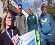 Mary Stevens Hospice near Stourbridge had a visit from three goalkeepers from Villa and Albion. They were there to look around and to plug the charity match coming up raising money for the Hospice.