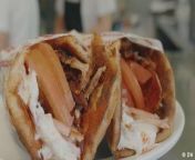 The Greek word for meat grilled on a spit is Souvlaki, and an especially popular variation is gyros: pork or chicken served in pita bread. What makes for really good and authentic gyros?