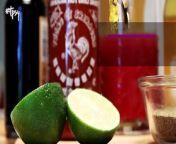 A Mexican beer cocktail with lime juice and a kick of fiery flavor.