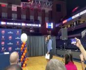 Amaka Agugua-Hamilton was introduced as Virginia women&#39;s basketball head coach on Thursday.