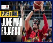 PBA Player of the Game Highlights: June Mar Fajardo shines with 20-20 game for San Miguel vs. NLEX from rei san