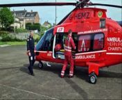 Air Ambulance lands in Dromore Co Down