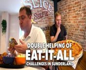 Sunderland Echo reporter Neil Fatkin takes on two eating challenges.&#60;br/&#62;In the first, he has 20 minutes to eat a mountain of food - then 45 to finish a 24in pizza.