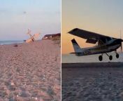 Plane makes emergency landing on Long Island beachSource: Victoria Calcano