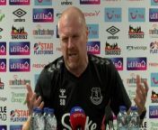 Everton boss Sean Dyche reacts to tonights draw against relegation side Luton Town and mentioned that no one cared about Everton when we were getting relegated last season&#60;br/&#62;&#60;br/&#62;Kenilworth Road, Luton, UK