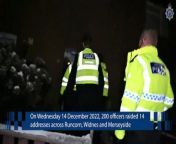 Dramatic police footage shows the moment officers raided the homes of an organised crime gang supplying crack cocaine and heroin.