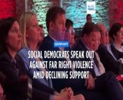 German social democrats spoke out against far right violence amid declining support after an attack on Friday night that hospitalised Saxony top candidate for the EU elections Matthias Ecke.