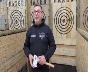 Rushden, Haxed, Carl Ward owner of Haxed axe throwing experience