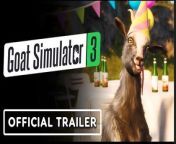 Watch the bizarre new Goat Simulator 3 trailer, celebrating Goat Simulator&#39;s 10th anniversary with an update that sees the return of classic NPC playable skins. &#60;br/&#62;When all seemed lost and it looked like no one had turned up for Pilgor’s birthday party, a mysterious crack in spacetime appeared and the classic NPCs from the original Goat Simulator game materialised. As part of the Goat Simulator 3 anniversary celebrations, players can find the mysterious spacetime crack in-game in Suburbsville, alongside new 10 Year Birthday Cake headgear, Party Hats, as well as an updated main menu decorated for the occasion.