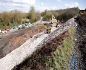 The railway between Wolverhampton and Shrewsbury has fully reopened to passenger trains after engineers completed emergency repairs to a railway embankment after a landslip.&#60;br/&#62;Network Rail is thanking passengers for their patience after three weeks of disruption following a landslip between Oakengates and Wellington stations on March 8.&#60;br/&#62;New time-lapse video footage shows the scale of work by Network Rail and its contractor Murphy to rebuild the embankment so that trains can safely resume.&#60;br/&#62;&#60;br/&#62;Video: Network Rail